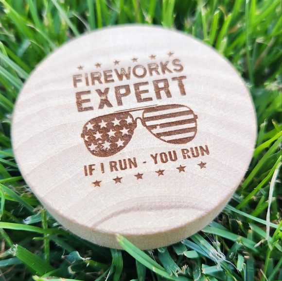 Laser Engraved Magnetic Bottle Opener - "Fireworks Expert" - Picture 5 of 7